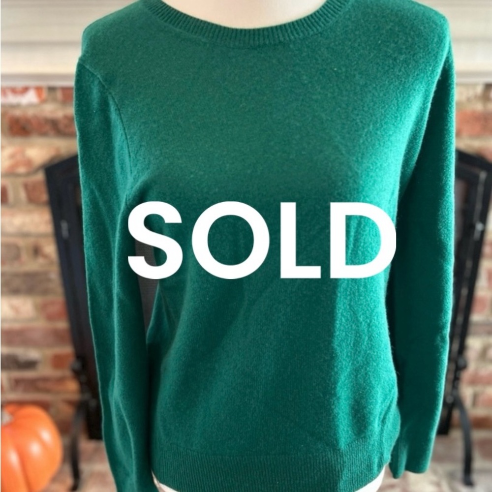 Quince Green Cashmere Sweater - Size Small - Picture 1 of 13